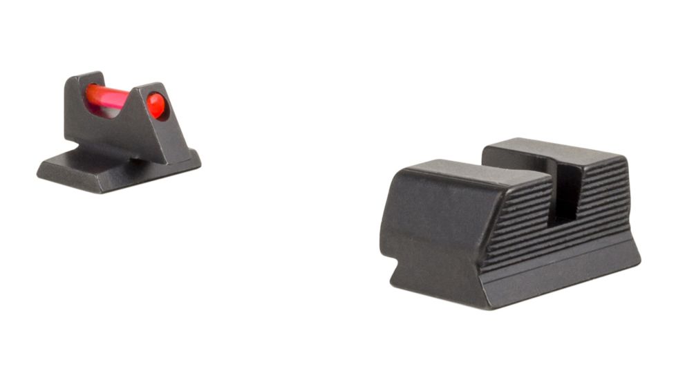 Trijicon Fiber Optic Pistol Front/Rear Sight Set, Red Fiber Stick, FNS-40/FNX-40/FNP-40, Black, 601068
