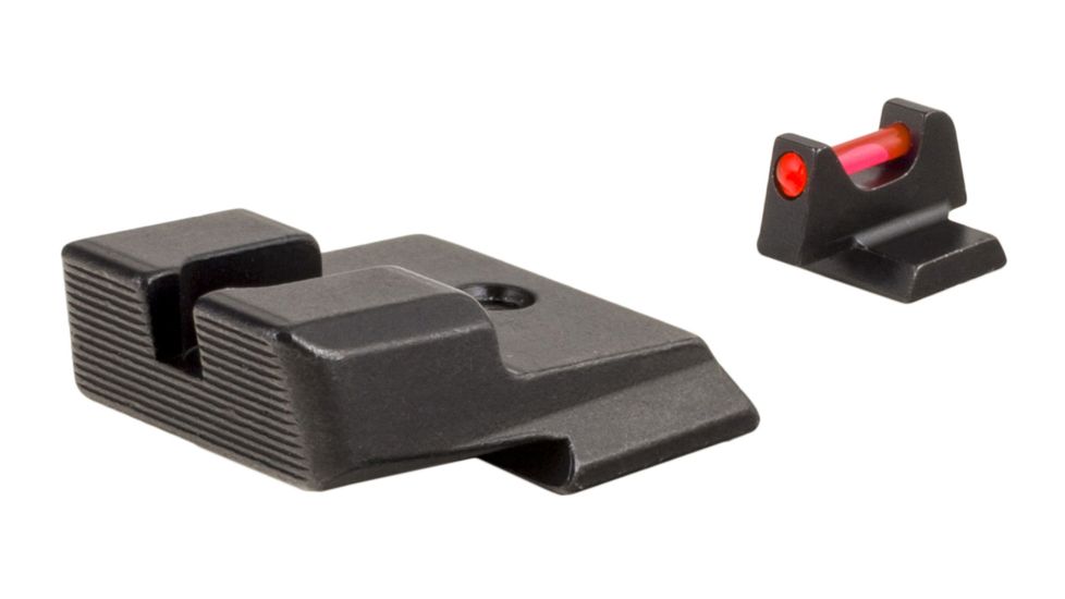 Trijicon Fiber Optic Pistol Front/Rear Sight Set, Red Fiber Stick, Smith &amp; Wesson M&amp;P/M&amp;P M2.0, NOT Shield/C.O.R.E., Black, 601032