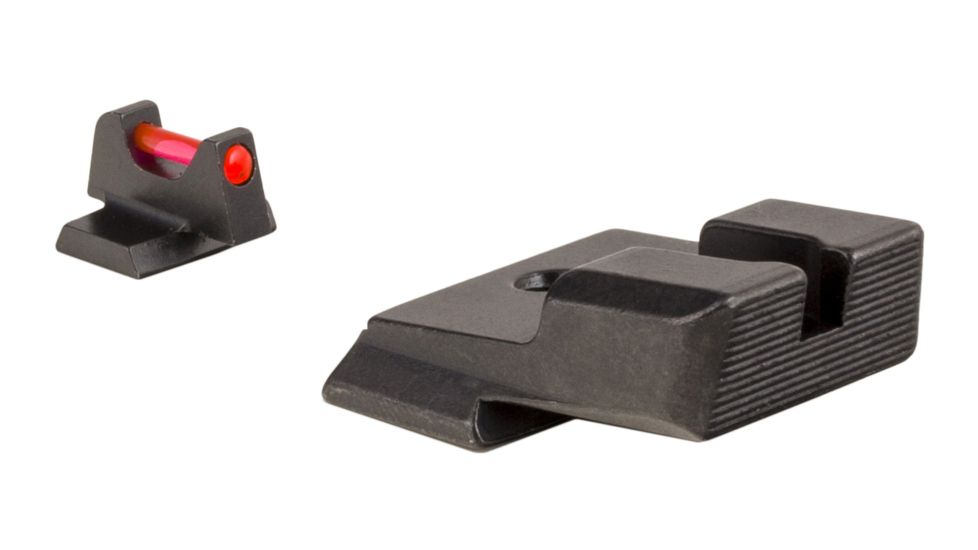 Trijicon Fiber Optic Pistol Front/Rear Sight Set, Red Fiber Stick, Smith &amp; Wesson M&amp;P/M&amp;P M2.0, NOT Shield/C.O.R.E., Black, 601032