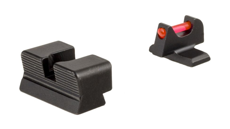 Trijicon Fiber Optic Pistol Front/Rear Sight Set, Red Fiber Stick, Sig Sauer P220/P229/P240/P938/Pro233/Pro2340/Pro245, Black, 601047