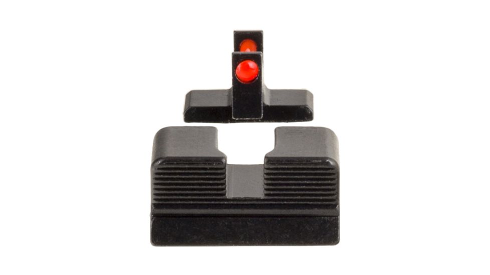 Trijicon Fiber Optic Pistol Front/Rear Sight Set, Red Fiber Stick, Sig Sauer P220/P229/P240/P938/Pro233/Pro2340/Pro245, Black, 601047