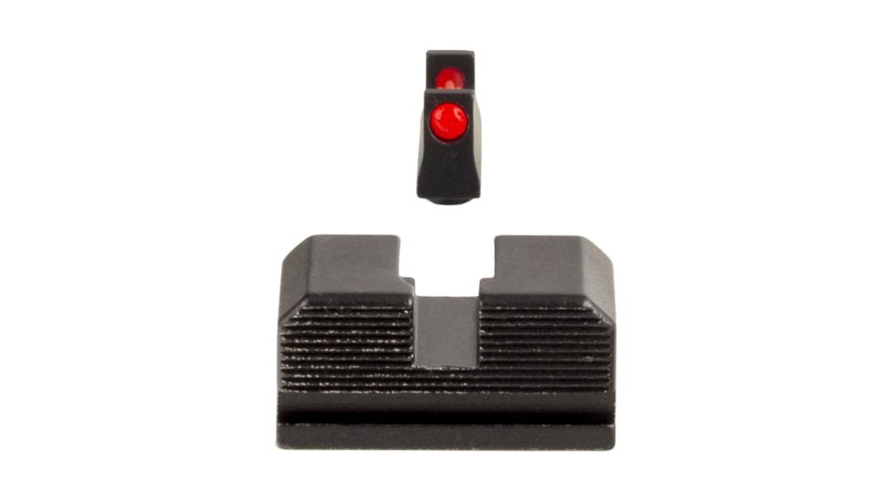 Trijicon Fiber Optic Pistol Front/Rear Sight Set, Red Fiber Stick, Walther P99/PPQ/PPQ M2, Black, 601053