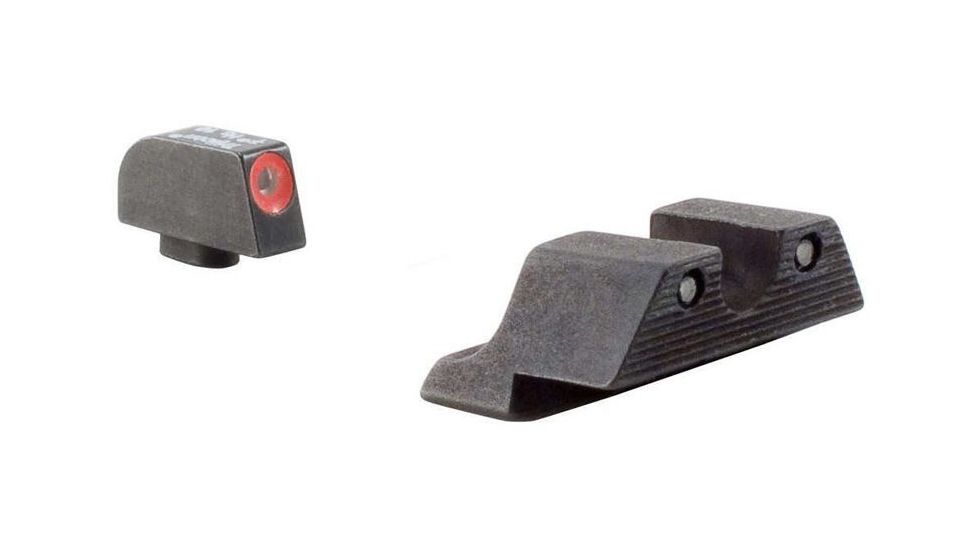 Trijicon Glock HD Night Sight Set - Front Sight Orange Outline / Green Tritium, Rear Sight Yellow Outline / Green Tritium, GL101O-RY