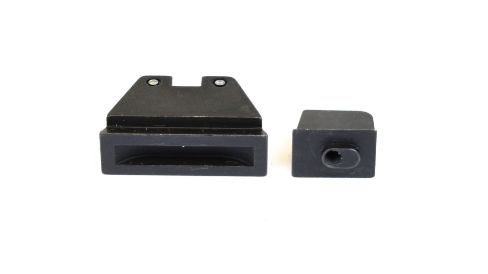 Trijicon For Glock Sup Night Sight w/ Wht Outline/Grn Lamps, White/Black, Suppressor Night Sight Set 196577