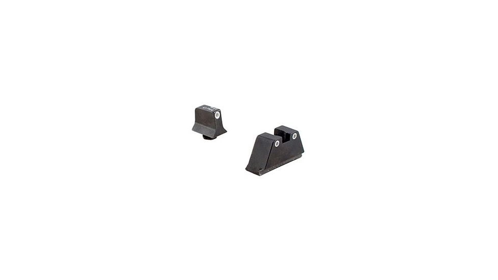 Trijicon For Glock Suppressor Night Sight Set - White Outline - Green Lamps for Calibers 9mm,.40,.43,.45 G.A.P.,.357 GL201-C-600649