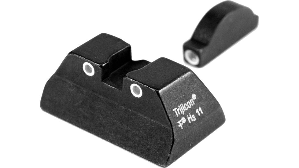 Trijicon Bright &amp; Tough 3 Dot Night Sight Set, Green Front &amp; Yellow Rear - Ruger P90/P91/P93/P95/P97
