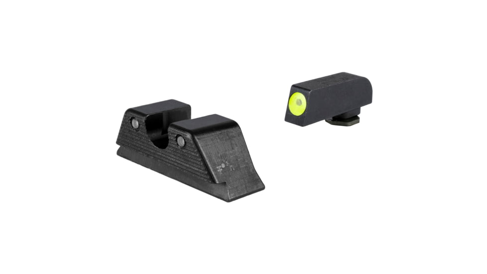 Trijicon HD Tritium Night Sights - Rear - Yellow Front Outline - for GLOCK Models 20, 21, 29, 30, and 41 including S &amp; SF variants, Black, GL145-C-601167