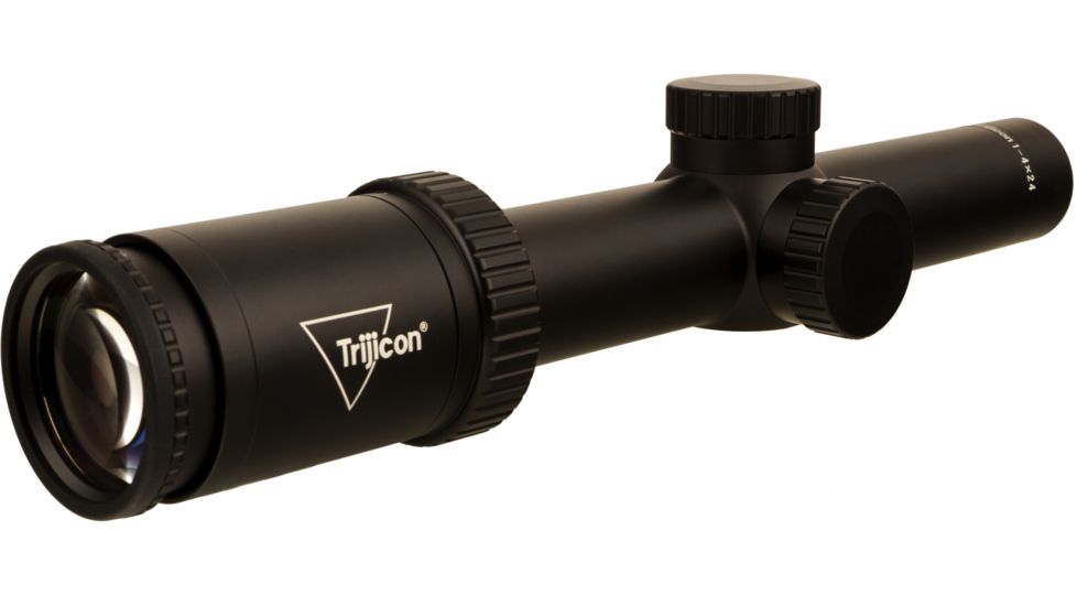 Trijicon Huron HR424 1-4x24mm Rifle Scope, 30 mm Tube, Second Focal Plane, Black, Non-Illuminated BDC Hunter Hold Reticle, MOA Adjustment, 2700001