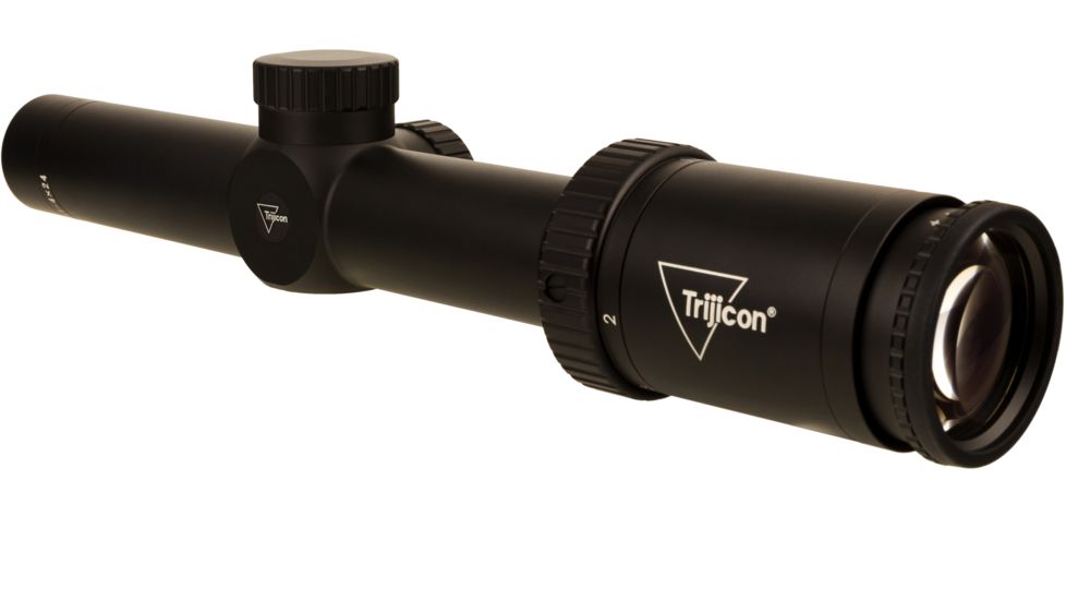 Trijicon Huron HR424 1-4x24mm Rifle Scope, 30 mm Tube, Second Focal Plane, Black, Non-Illuminated BDC Hunter Hold Reticle, MOA Adjustment, 2700001