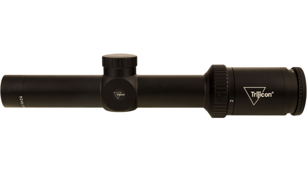 Trijicon Huron HR424 1-4x24mm Rifle Scope, 30 mm Tube, Second Focal Plane, Black, Non-Illuminated BDC Hunter Hold Reticle, MOA Adjustment, 2700001