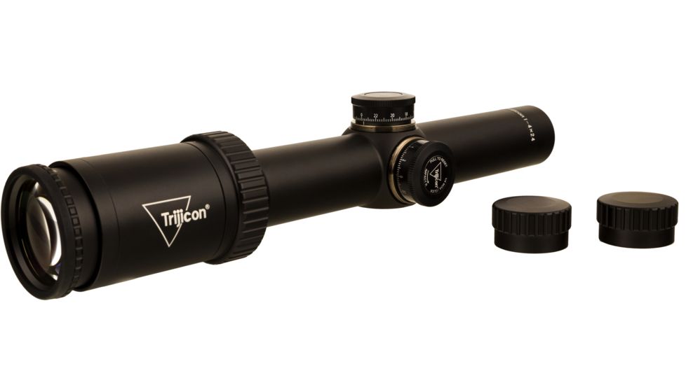 Trijicon Huron HR424 1-4x24mm Rifle Scope, 30 mm Tube, Second Focal Plane, Black, Non-Illuminated BDC Hunter Hold Reticle, MOA Adjustment, 2700001