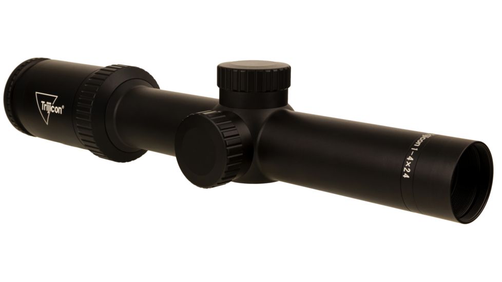 Trijicon Huron HR424 1-4x24mm Rifle Scope, 30 mm Tube, Second Focal Plane, Black, Non-Illuminated BDC Hunter Hold Reticle, MOA Adjustment, 2700001