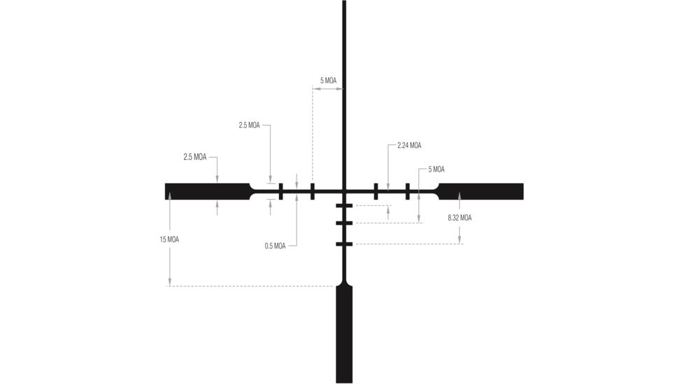 Trijicon Huron HR424 1-4x24mm Rifle Scope, 30 mm Tube, Second Focal Plane, Black, Non-Illuminated BDC Hunter Hold Reticle, MOA Adjustment, 2700001