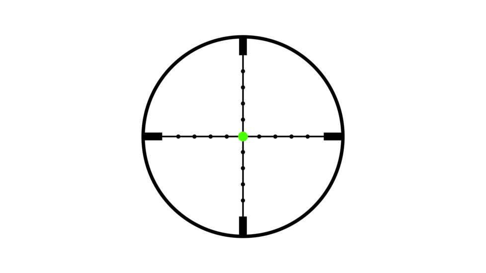 Trijicon AccuPoint TR-26 2.5-12.5x42mm Rifle Scope, 30 mm Tube, Second Focal Plane, Black, Green Mil-Dot Crosshair w/ Dot Reticle, Mil Rad Adjustment, 200110