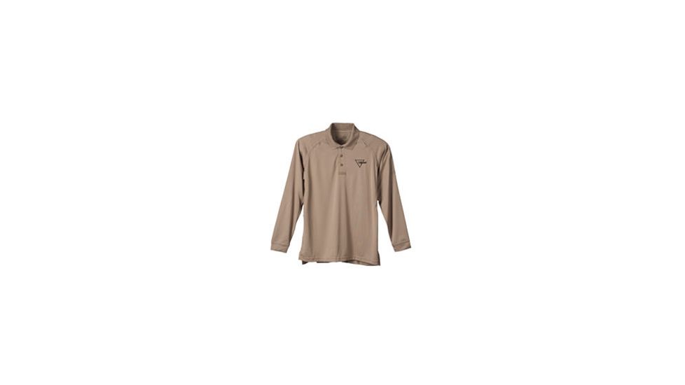 Trijicon Long Sleeve Performance Polo with Logo, Khaki, X-Large AP26-XL