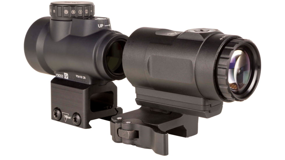 Trijicon MRO HD 1x25mm Red Dot Sights Combo Set, 68 MOA Reticle w/2.0 MOA Dot, Angled Glass, Black, 2200057