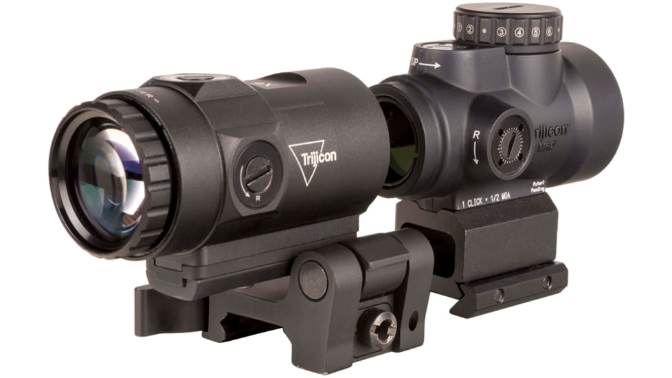 Trijicon MRO HD 1x25mm Red Dot Sights Combo Set, 68 MOA Reticle w/2.0 MOA Dot, Angled Glass, Black, 2200057