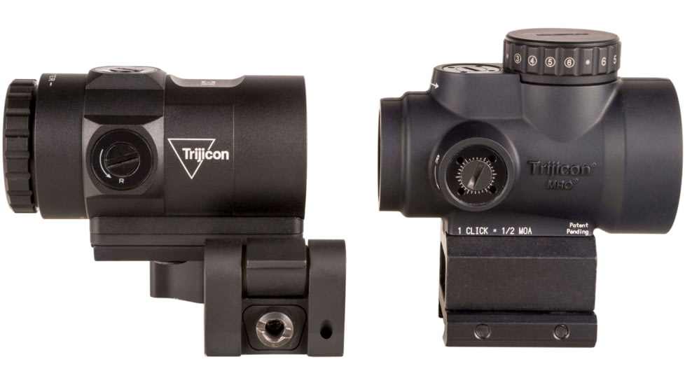 Trijicon MRO HD 1x25mm Red Dot Sights Combo Set, 68 MOA Reticle w/2.0 MOA Dot, Angled Glass, Black, 2200057