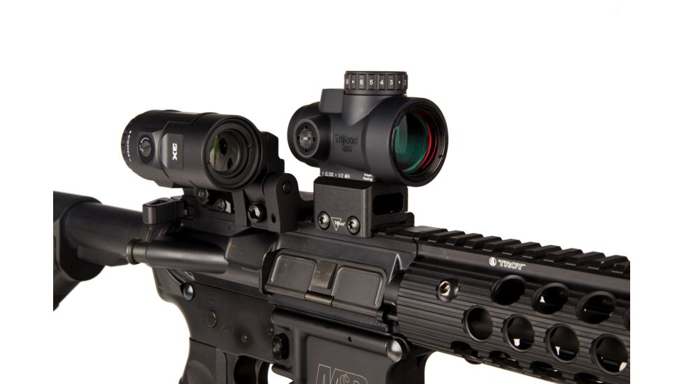 Trijicon MRO HD 1x25mm Red Dot Sights Combo Set, 68 MOA Reticle w/2.0 MOA Dot, Angled Glass, Black, 2200057