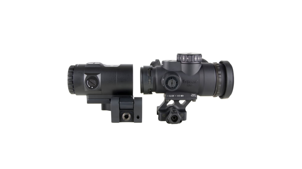 Trijicon MRO HD Patrol Combo Set, 1x25 68 MOA Reticle w/ 2.0 MOA Dot, Full Co-Witness Q-LOC Mount AC32070 and 3x Magnifier w/ Quick Release Flip-to-Side Mount, Black, MRO-C-2200111