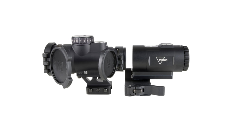 Trijicon MRO HD Patrol Combo Set, 1x25 68 MOA Reticle w/ 2.0 MOA Dot, Full Co-Witness Q-LOC Mount AC32070 and 3x Magnifier w/ Quick Release Flip-to-Side Mount, Black, MRO-C-2200111