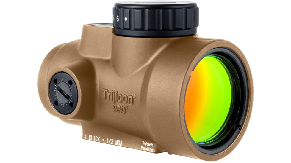 Trijicon MRO SD 1x25mm Reflex Green Dot Sight, 2.0 MOA Adjustable Green Dot, Anodized Coyote Brown, MRO-C-2200346