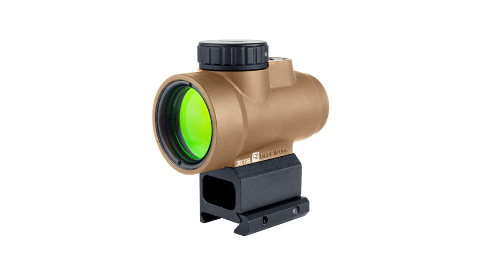 Trijicon MRO SD 1x25mm Reflex Green Dot Sight, 2.0 MOA Adjustable Green Dot, with Lower 1/3 Co-witness Mount, Anodized Coyote Brown, MRO-C-2200349
