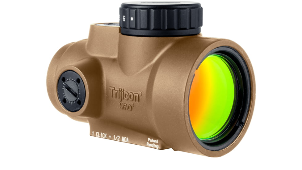 Trijicon MRO SD 1x25mm Reflex Red Dot Sight, 2.0 MOA Adjustable Red Dot, Anodized Coyote Brown, MRO-C-2200325