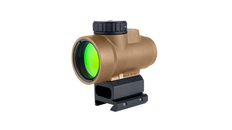Trijicon MRO SD 1x25mm Reflex Red Dot Sight, 2.0 MOA Adjustable Red Dot, with Full Co-witness Mount, Anodized Coyote Brown, MRO-C-2200327