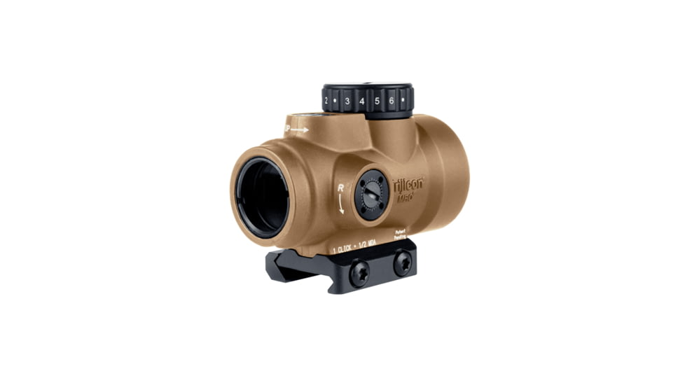 Trijicon MRO SD 1x25mm Reflex Red Dot Sight, 2.0 MOA Adjustable Red Dot, with Low Mount, Anodized Coyote Brown, MRO-C-2200326