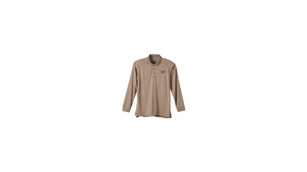 Trijicon Perform Logo Long Sleeve Polo - Men's, Khaki, 2XL TRJAP262XL