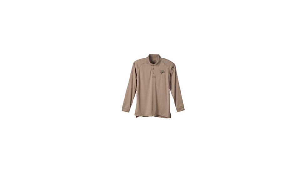 Trijicon Perform Logo Long Sleeve Polo - Men's, Khaki, Small TRJAP26S