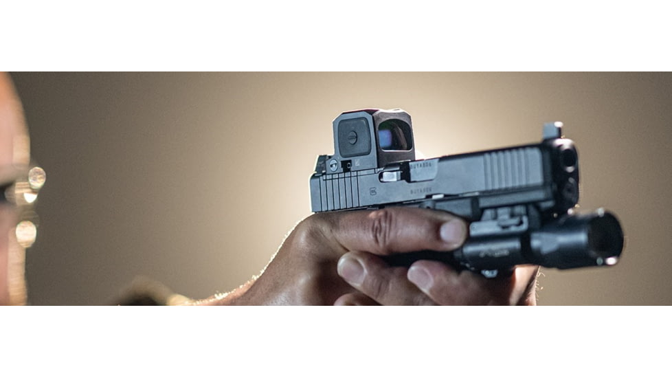 Trijicon RCR 1x Reflex Red Dot Sight, Adj. LED 3.25 MOA Red Dot, Black, 3.25 MOA, 3300001