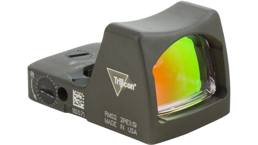 Trijicon RM01 RMR Type 2 LED Red Dot Sight, 3.25 MOA Red Dot, No Mount, Hard Anodized, ODG, 700623