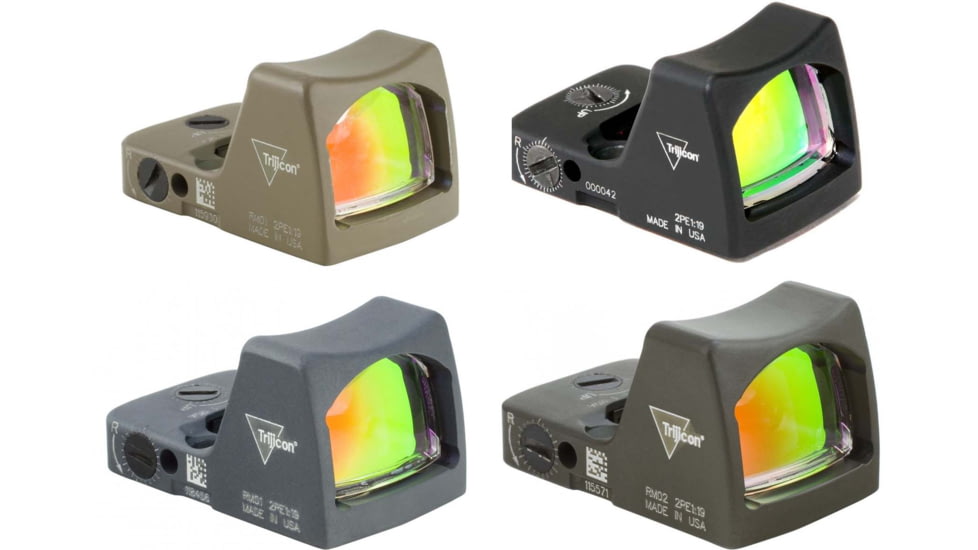 Trijicon RMR Type 2 RM01 LED 3.25 MOA Red Dot Sight, Black, FDE, Gray, ODG