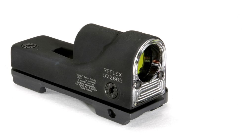 Trijicon RX06-23 Reflex 12.5 MOA Amber Dot Sight with A.R.M.S. #15 Throw Lever Mount