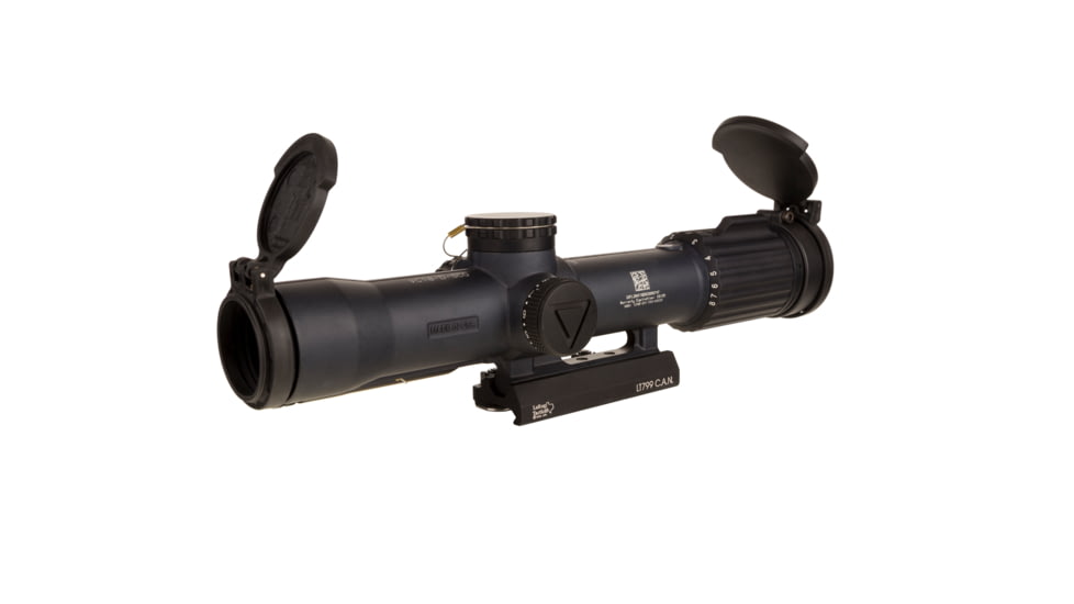 Trijicon SCO VCOG Rifle Scope w/ Larue Tactical LT799 Mount, 1-8x28mm, FFP, Circle / Crosshair Reticle, Matte, Black, 2400012