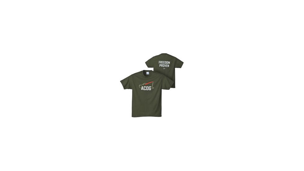 Trijicon Short Sleeve T-Shirt with Freedom Tagline, Olive, XX-Large AP42-XXL