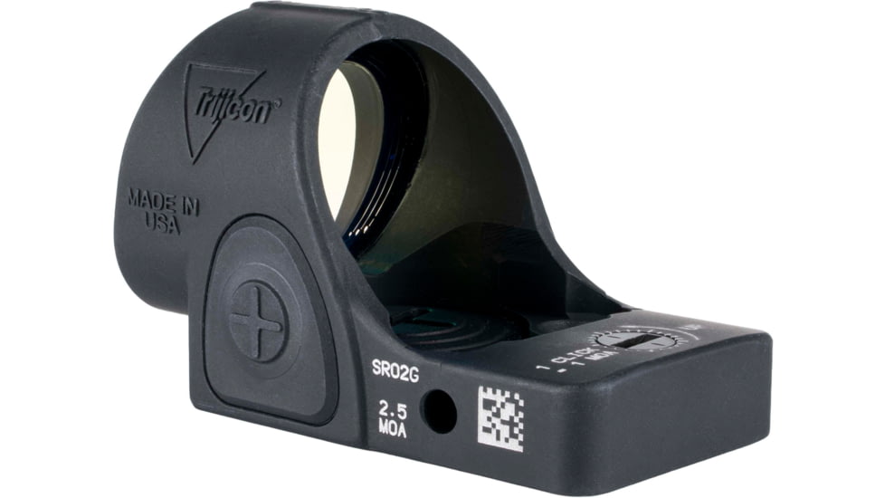 Trijicon SRO Adjustable LED Red Dot Reflex Sight, 1x, Green 2.5 MOA Dot Reticle, Anodized, Black, SRO2-2500027