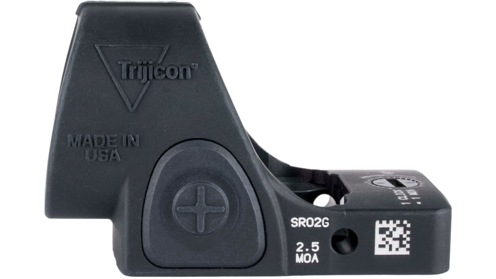 Trijicon SRO Adjustable LED Red Dot Reflex Sight, 1x, Green 2.5 MOA Dot Reticle, Anodized, Black, SRO2-2500027