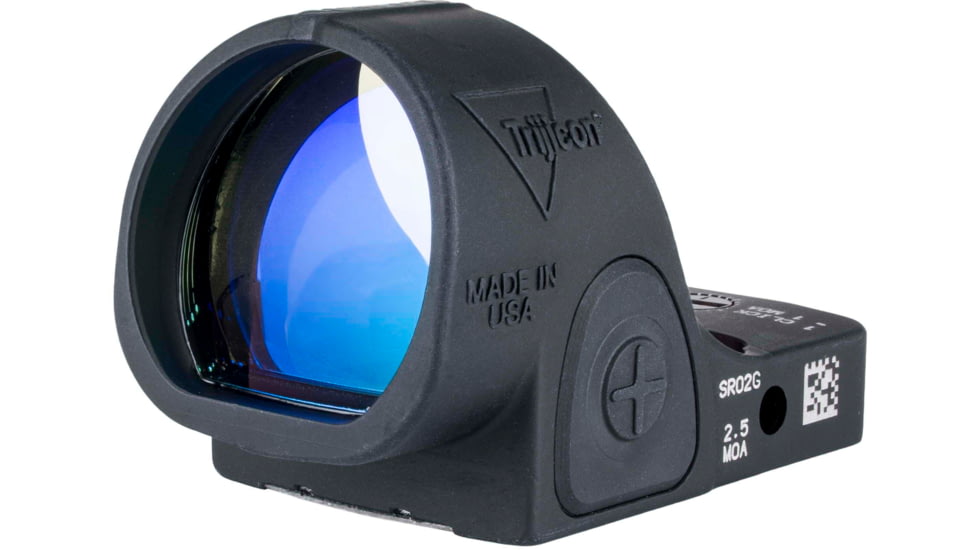 Trijicon SRO Adjustable LED Red Dot Reflex Sight, 1x, Green 2.5 MOA Dot Reticle, Anodized, Black, SRO2-2500027