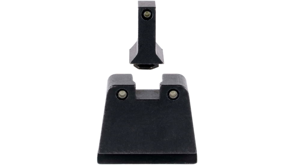 Trijicon Suppressor/Optic Height Sight Set, Black Front/Black Rear &amp; Green Lamp, Glock  42, 43, 43x, 43e, 49, Black, 601141