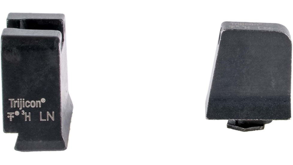 Trijicon Suppressor/Optic Height Sight Set, Black Front/Black Rear &amp; Green Lamp, Glock  42, 43, 43x, 43e, 49, Black, 601141