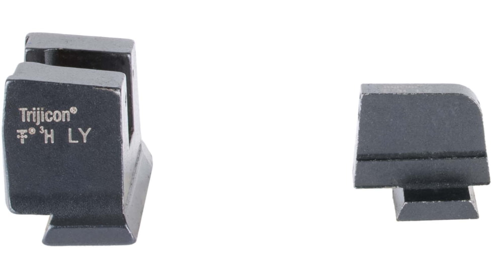 Trijicon Suppressor/Optic Height Sight Set with Black Front/Black Rear &amp; Green Tritium - for M&amp;P C.O.R.E, M&amp;P M2.0 Optics Ready, Black, 601150