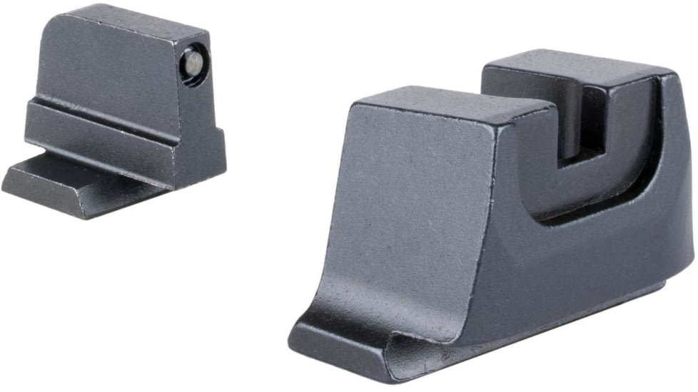 Trijicon Suppressor/Optic Height Sight Set with Black Front/Metal Rear &amp; Green Front Lamp - for M&amp;P C.O.R.E, M&amp;P M2.0 Optics Ready, Black, 601153