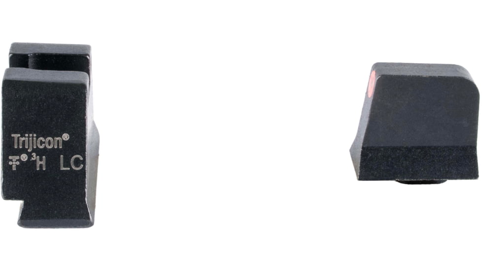Trijicon Suppressor/Optic Height Sight Set, Orange Front/Black Rear &amp; Green Lamp, Glock 17, 17L, 19, 22 - 28, 31 - 35, 37 - 39, 45, Black, 601134