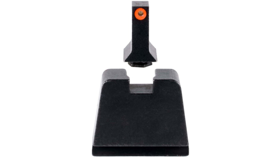Trijicon Suppressor/Optic Height Sight Set, Orange Front/Metal Rear &amp; Green Front Lamp, Glock  42, 43, 43x, 43e, 48, Black, 601146