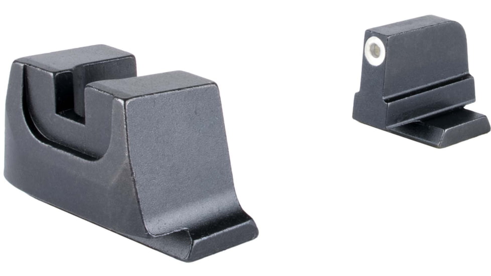 Trijicon Suppressor/Optic Height Sight Set with White Front/Metal Rear &amp; Green Front Lamp - for M&amp;P C.O.R.E, M&amp;P M2.0 Optics Ready, Black, 601154