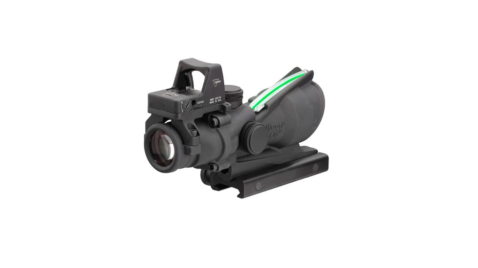 Trijicon ACOG 4x32 Scope, Dual Illuminated Green Chevron .223 Ballistic Reticle, 4.0 MOA RMR Sight