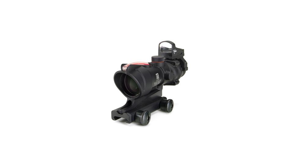 Trijicon ACOG 4x32 Scope, Dual Illuminated Red Crosshair .223 Ballistic Reticle, 8.0 MOA RedDot Sight w/ Wing Mount